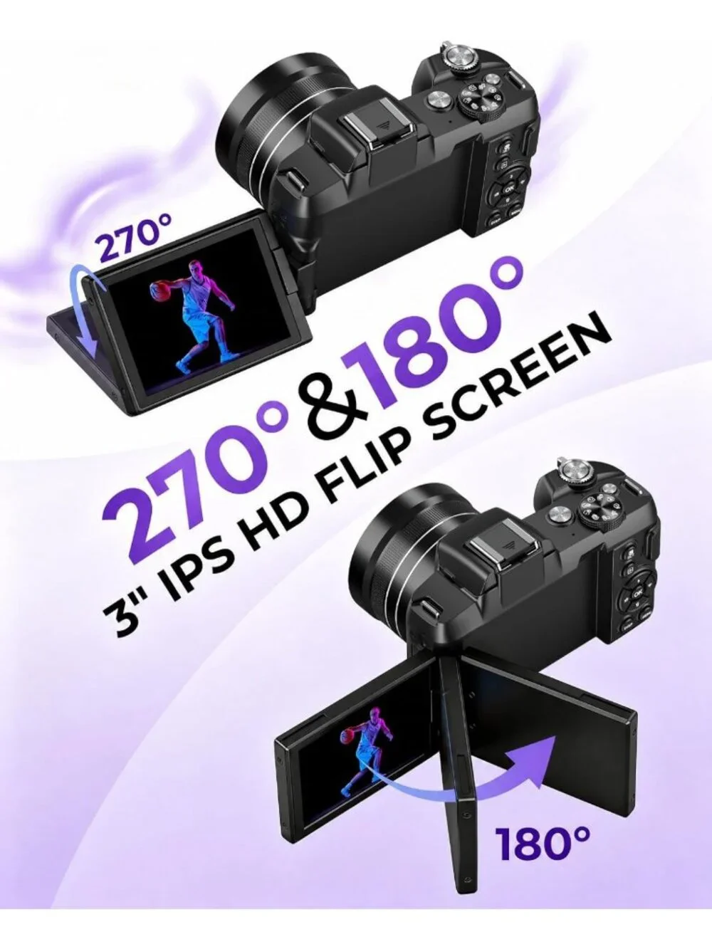 5K Digital Camera with WiFi, 80MP UHD, Autofocus - Perfect for Vlogging